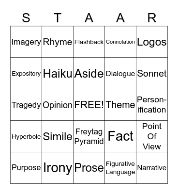 WORD WALL BINGO Card