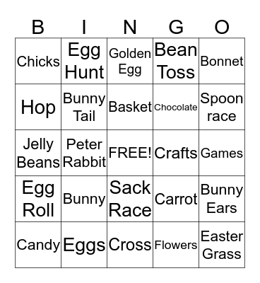 EASTER  BINGO Card