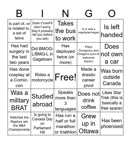 CNGC Icebreaker Bingo Card