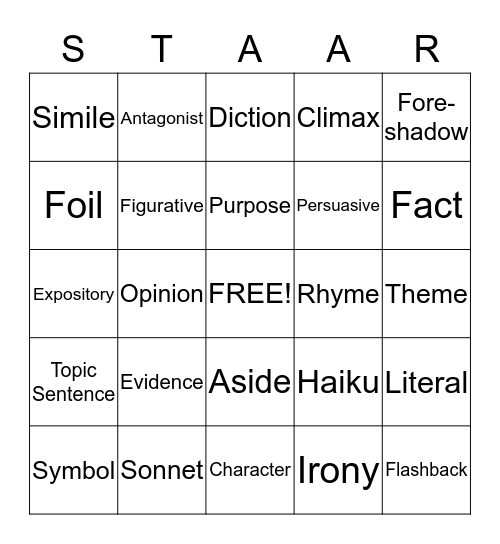 WORD WALL BINGO Card