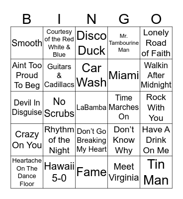 Bingo 7 Bingo Card