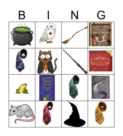 Harry Potter Bingo Card