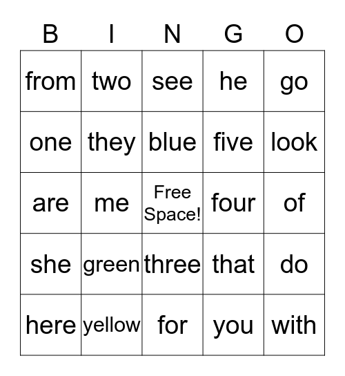 Bingo Card