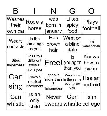 Bingo Card