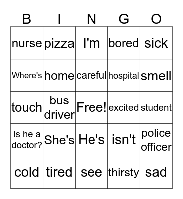 1 & 2 Bingo Card