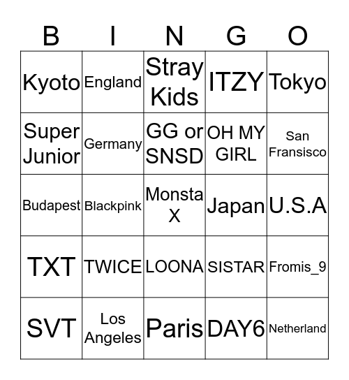 leenatyung’s board!! Bingo Card
