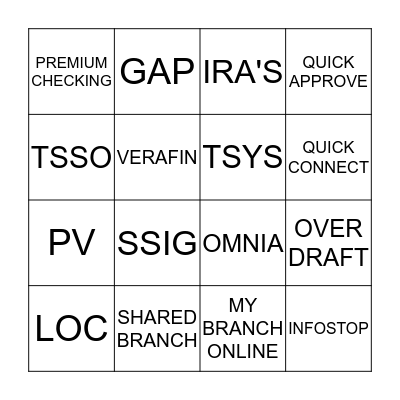 SSFCU LOTERIA!! Bingo Card