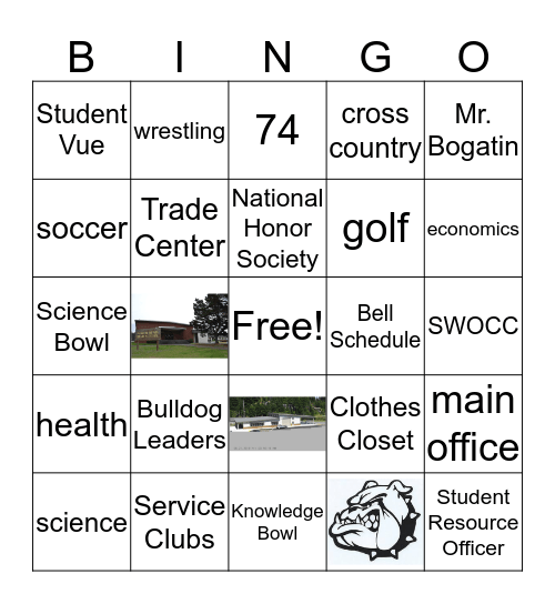 Bulldog Day BINGO Card