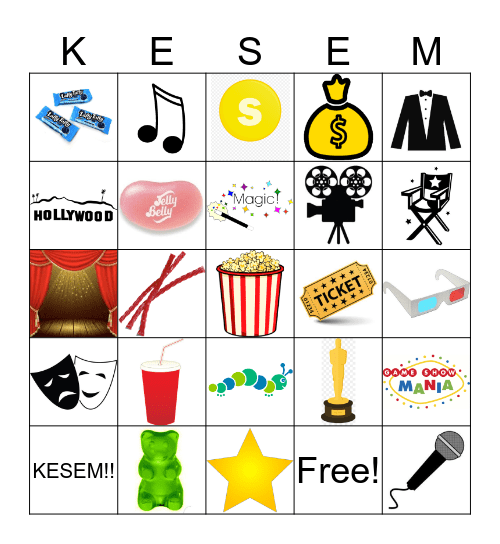 Lights, Camera, Kesem, BINGO! Bingo Card