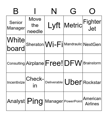 Rock Star BA Bingo Card