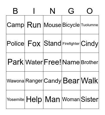 ASL Bingo Card