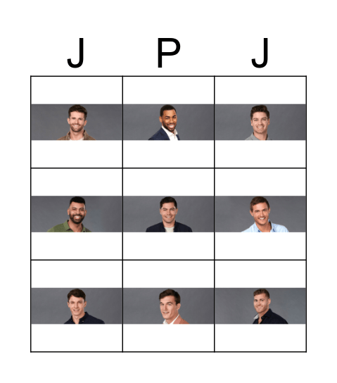 Bachelorette Bingo Card