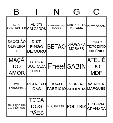 NOSSA SENHORA DO CARMO Bingo Card