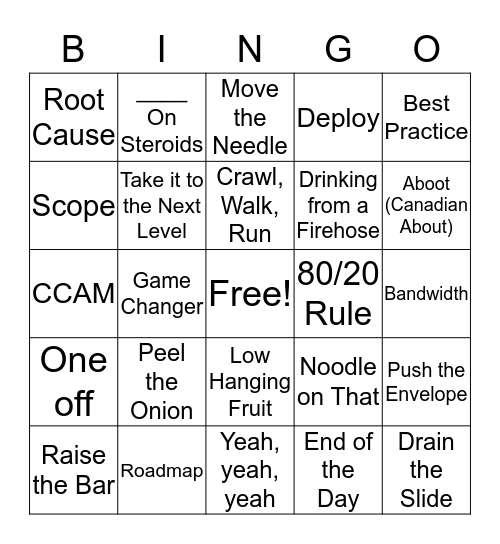 CxINGO Bingo Card