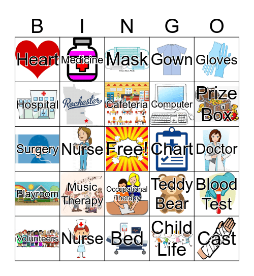 Hospital Bingo Card