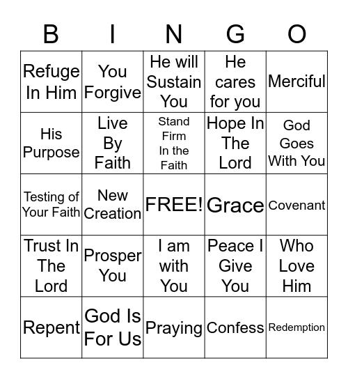 GOD LOVES YOU Bingo Card