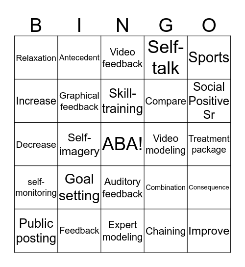 Sports & Performance Bingo Card