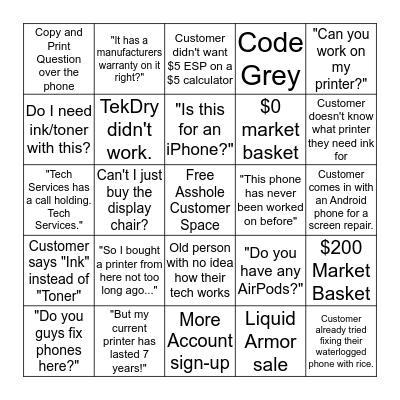 EasyTech™ Bingo Card