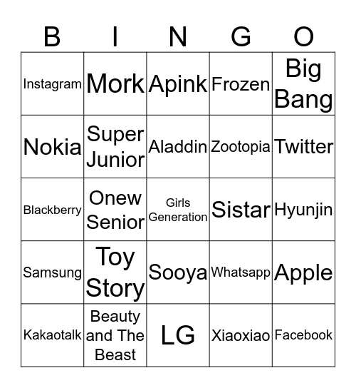 Bona Without Prakoso’s Bingo Card