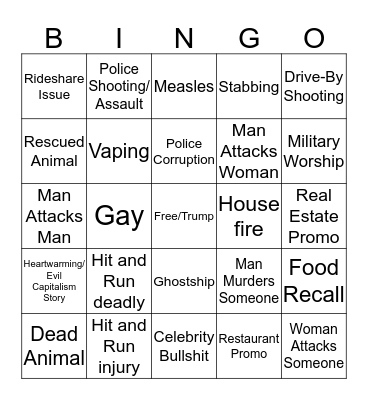 NEWS BINGO Card