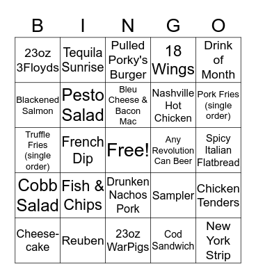 HOPS HOUSE BINGO Card