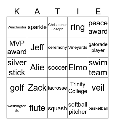 Once Upon a Time Bingo Card