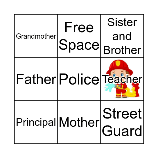 Authorities Bingo Card