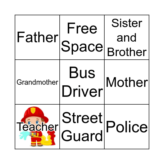 Authorities Bingo Card