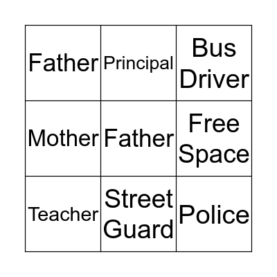 Authorities Bingo Card