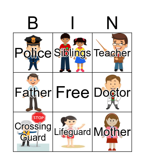 Authority Figures Bingo Card