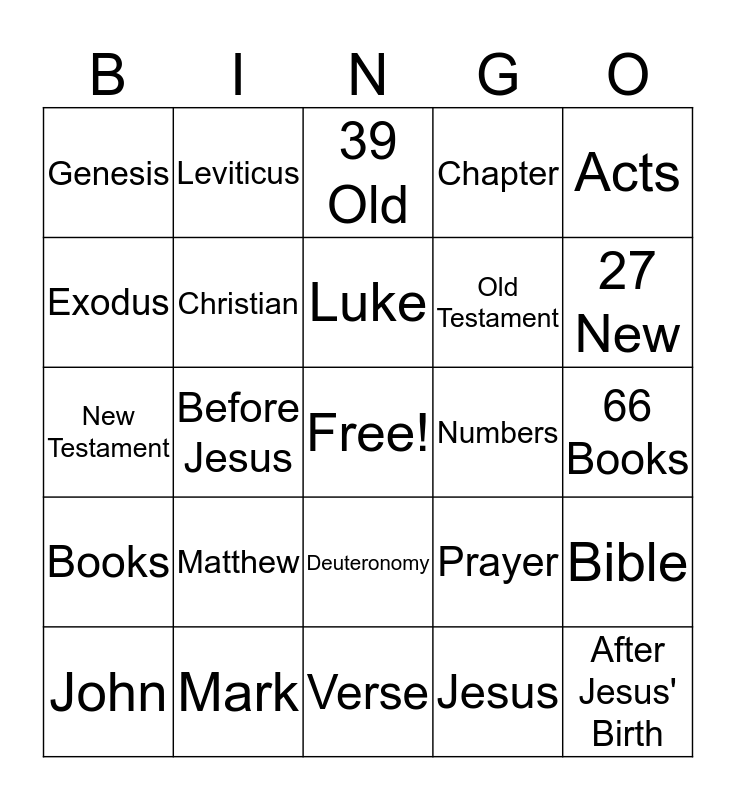 Play Bible Bingo Online | BingoBaker