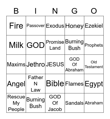 The Good News Bingo Card