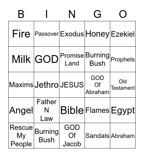 The Good News Bingo Card