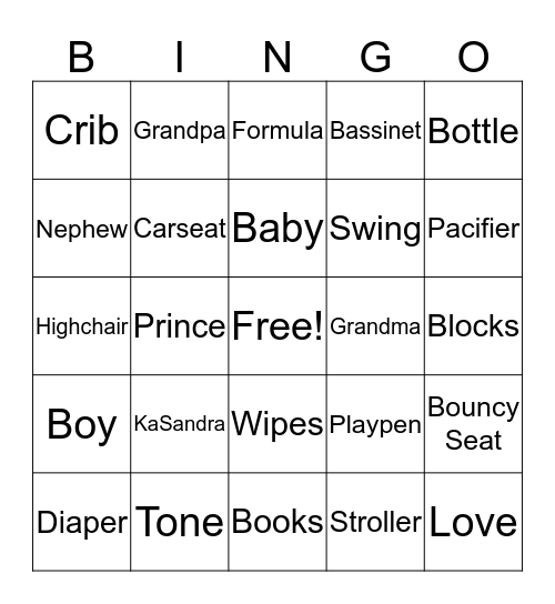 KYREN’S BINGO Card