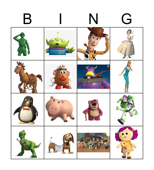 Toy Story Bingo Bingo Card