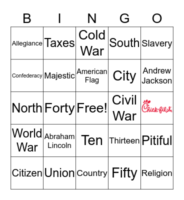 TEACH Bingo Card