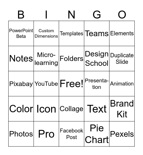 Canva Bingo Card