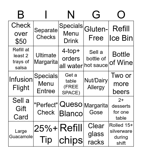 Coyote Bingo! Bingo Card