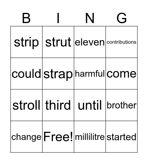 Yr 5 Wk 9 Bingo Card
