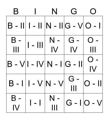 Desert Village Bingo Card