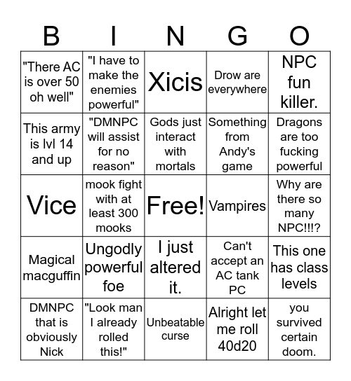 Nick games Bingo Card