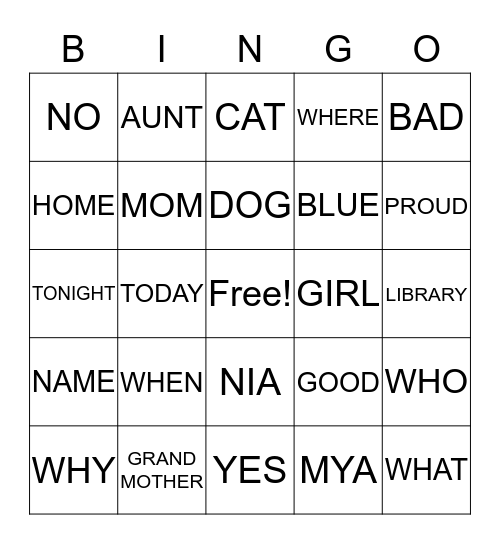 WEEKS 1 & 2 Bingo Card