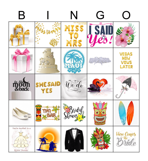 W  E  D  D  I  N  G Bingo Card