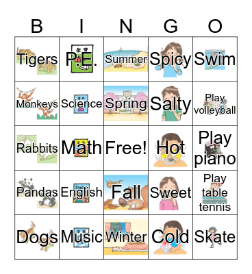 Let's Talk Bingo Card