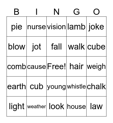 Handbook Bingo Card