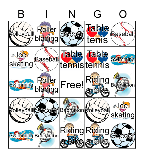 We Like Sportss Bingo Card