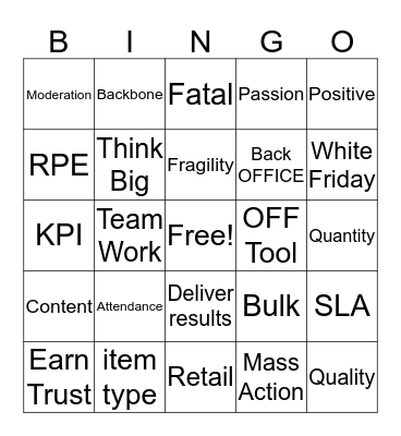 Content Bingo Card