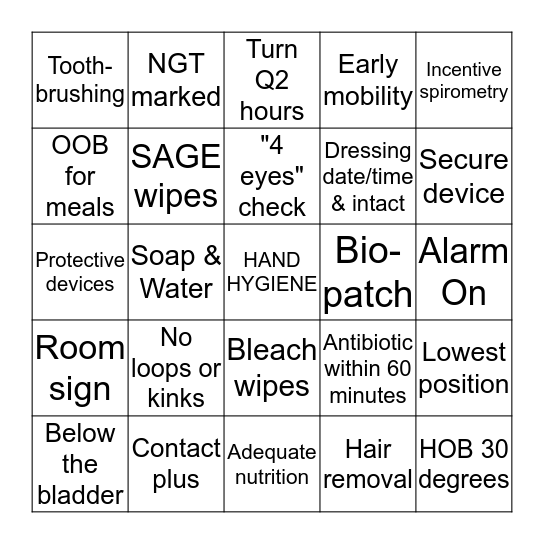 Quality BUNDLE BINGO Card