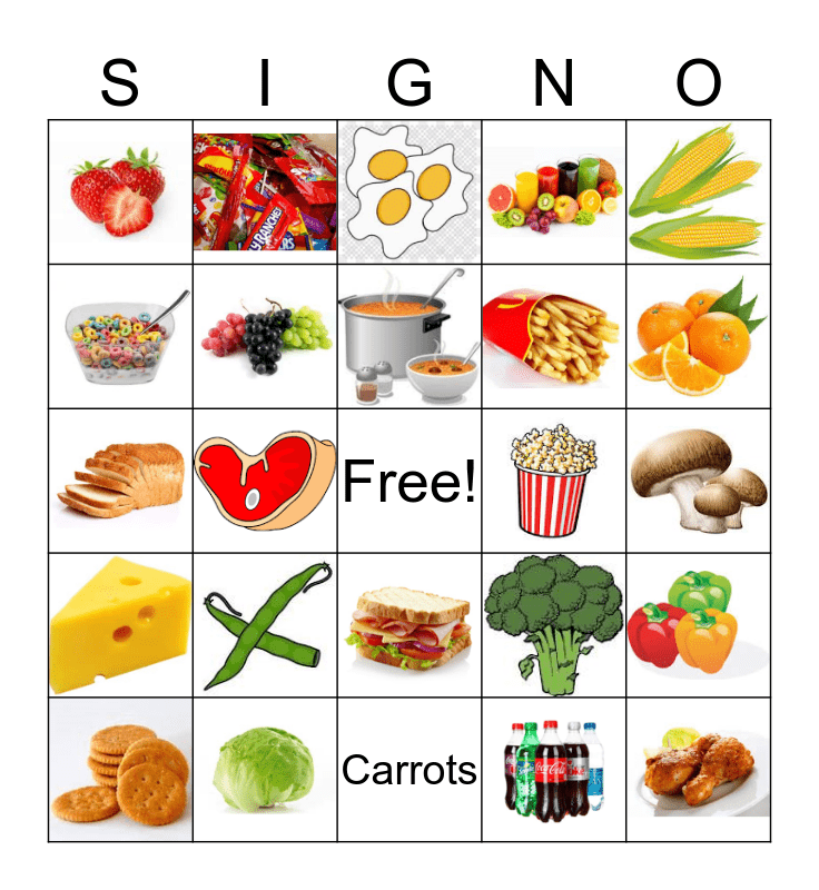 food-bingo-card
