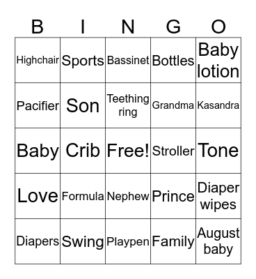 KYREN’S BINGO Card